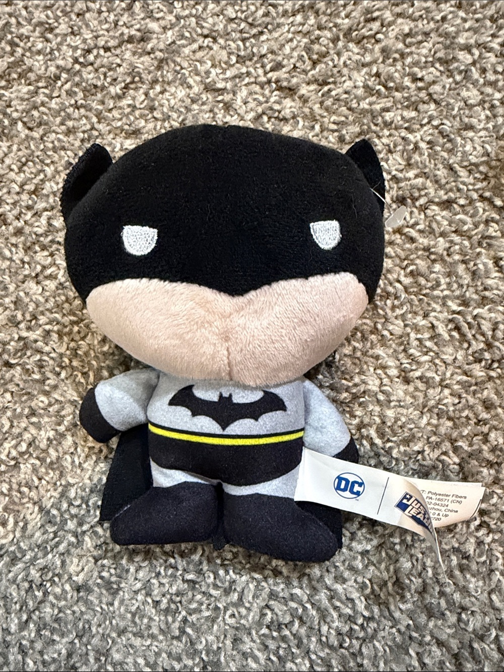 DC Comics Batman Plush - Black, Gray & Yellow Accent